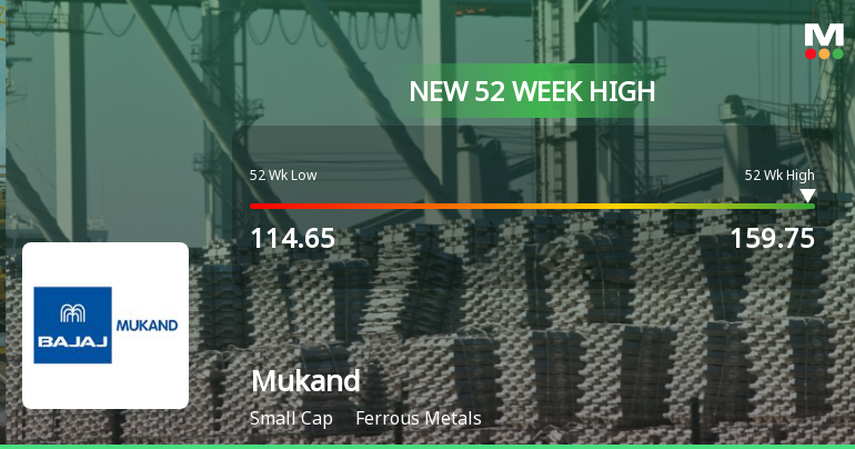 Broad-Based Technical Strength Lifts Mukand Ltd to 52-Week High of Rs 159.75