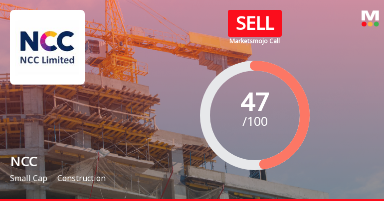 NCC Ltd Downgraded to Sell by MarketsMOJO Amid Technical and Financial Concerns
