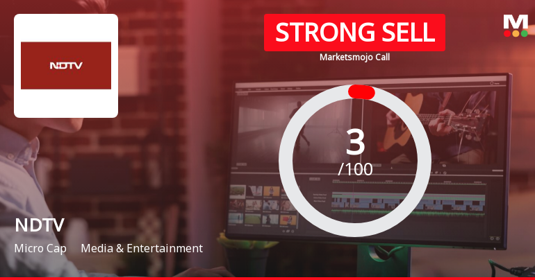 New Delhi Television Ltd is Rated Strong Sell
