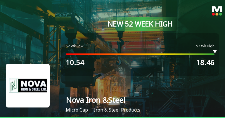 Broad-Based Technical Strength Lifts Nova Iron & Steel Ltd to 52-Week High of Rs 18.46