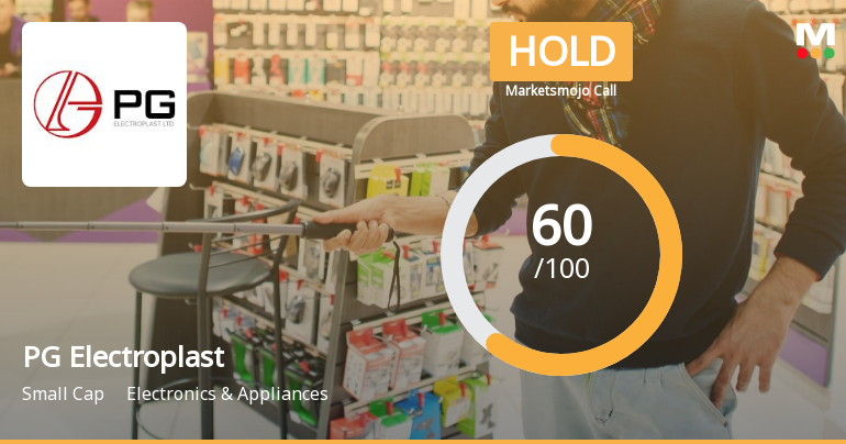 PG Electroplast Ltd is Rated Hold by MarketsMOJO