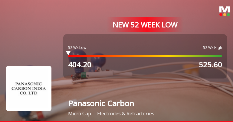 Seven-Day Slide Pushes Panasonic Carbon India to 52-Week Low of Rs 404.2