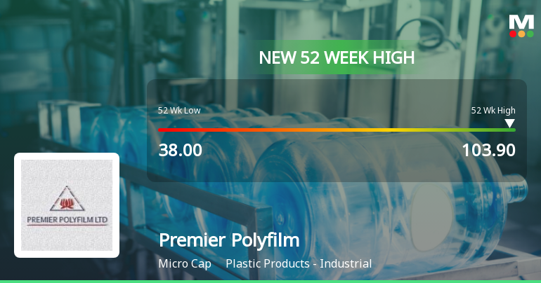 Broad-Based Technical Strength Lifts Premier Polyfilm Ltd to 52-Week High of Rs 103.9
