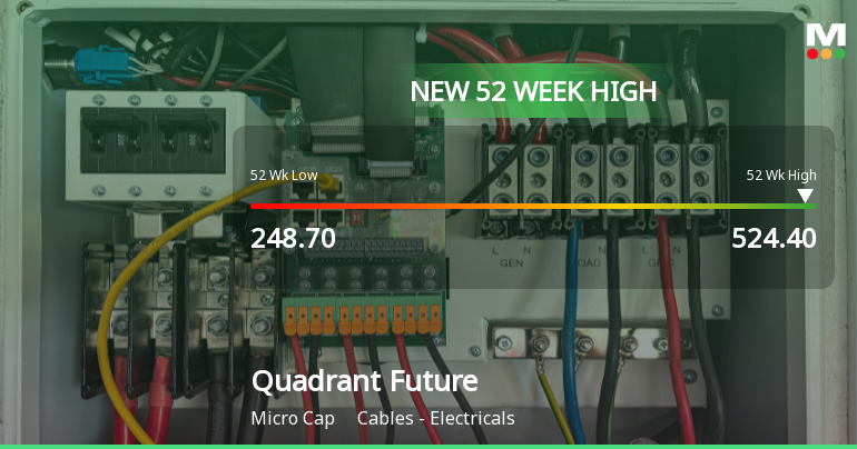 Broad-Based Technical Strength Lifts Quadrant Future Tek Ltd to 52-Week High of Rs 524.4