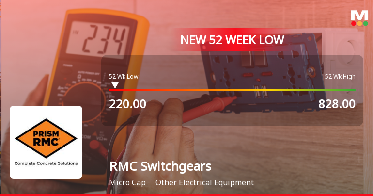 Markets Rally, But RMC Switchgears Ltd Sinks to 52-Week Low in Stock-Specific Sell-Off