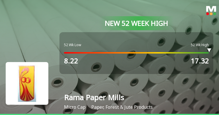 Broad-Based Technical Strength Lifts Rama Paper Mills Ltd to 52-Week High of Rs 17.32