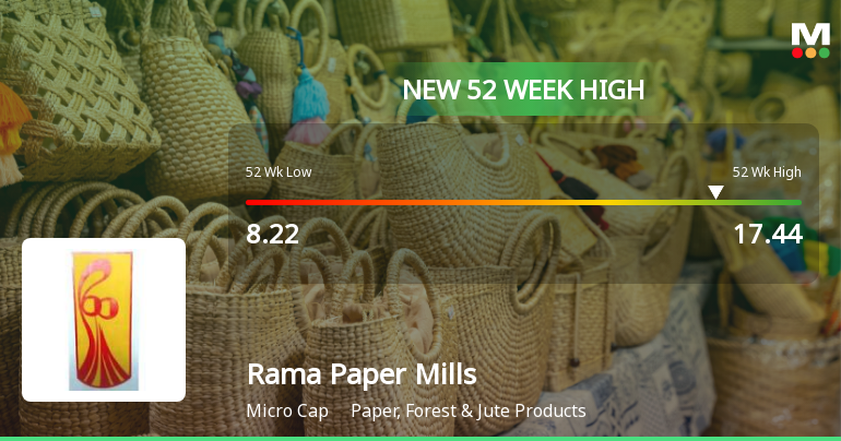 Broad-Based Technical Strength Lifts Rama Paper Mills Ltd to 52-Week High of Rs 17.44