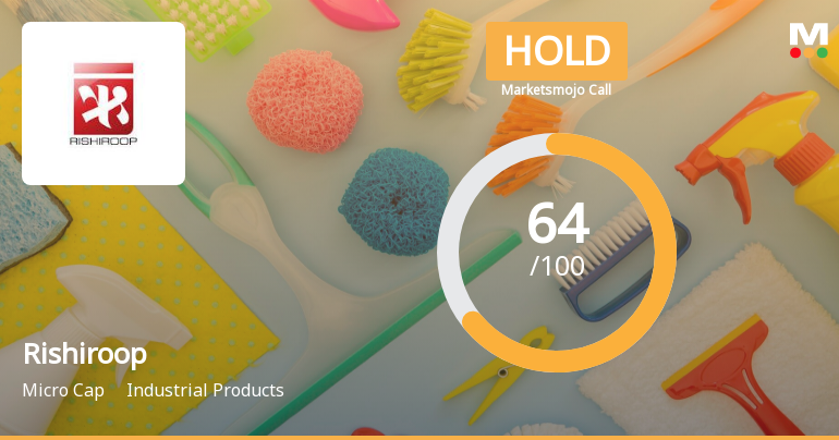 Rishiroop Ltd is Rated Hold by MarketsMOJO