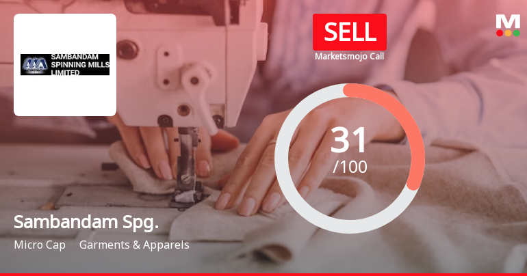 Sambandam Spinning Mills Ltd is Rated Sell