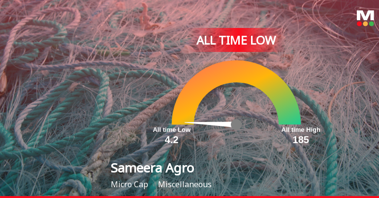 Sameera Agro and Infra Ltd Slides to All-Time Low Amid Steep Yearly Decline