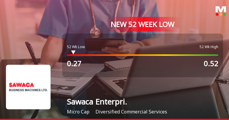 Sawaca Enterprises Ltd Falls to 52-Week Low of Rs 0.27 as Sell-Off Deepens