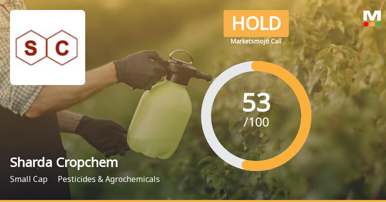 Sharda Cropchem Ltd is Rated Hold by MarketsMOJO