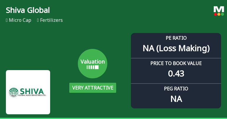 Shiva Global Agro Industries Ltd Valuation Shifts to Very Attractive Amid Market Pressure