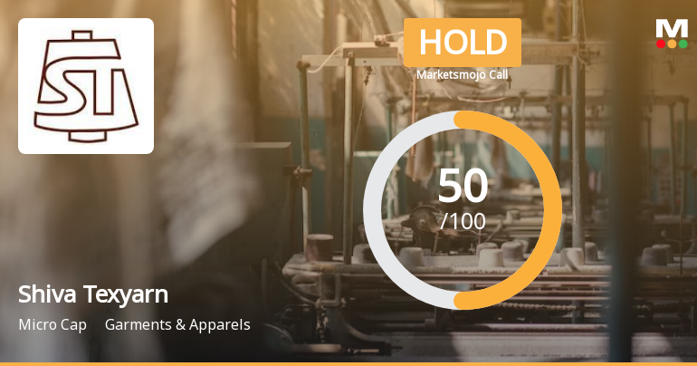 Shiva Texyarn Ltd is Rated Hold by MarketsMOJO