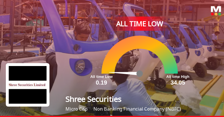 Shree Securities Ltd Hits New All-Time Low at Rs 0.19 Amid Prolonged Downtrend