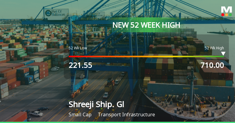 Broad-Based Technical Strength Lifts Shreeji Shipping Global Ltd to 52-Week High of Rs 710