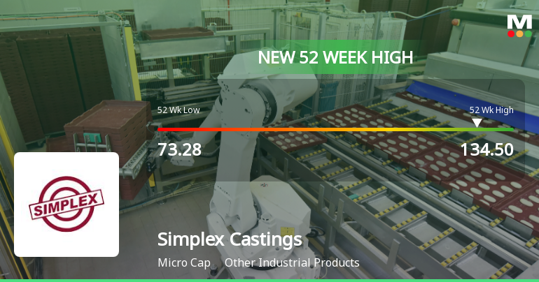 Broad-Based Technical Strength Lifts Simplex Castings Ltd to 52-Week High of Rs 134.5