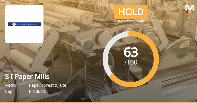 South India Paper Mills Ltd is Rated Hold by MarketsMOJO