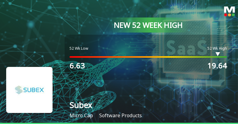 Broad-Based Technical Strength Lifts Subex Ltd to 52-Week High of Rs 19.64