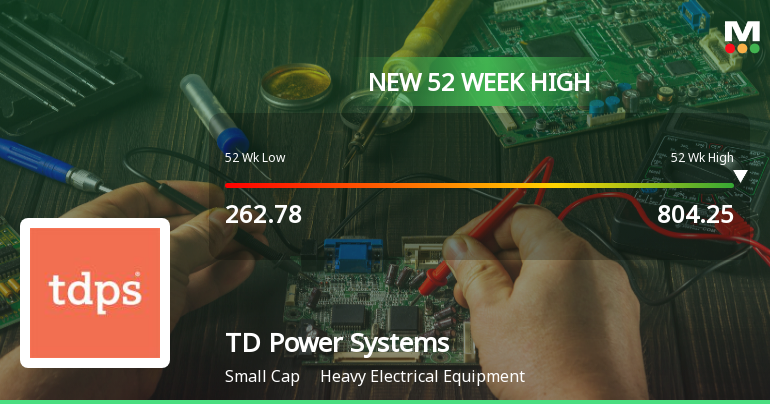 Broad-Based Technical Strength Lifts TD Power Systems Ltd to 52-Week High of Rs 804.25