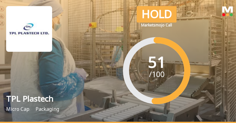 TPL Plastech Ltd is Rated Hold by MarketsMOJO