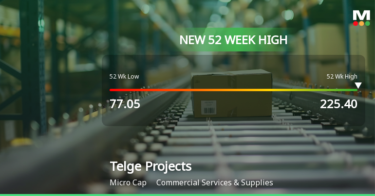 Broad-Based Technical Strength Lifts Telge Projects Ltd to 52-Week High of Rs 225.4