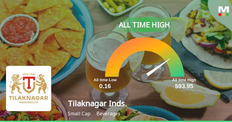 Strong Momentum Meets Stretched Valuations as Tilaknagar Industries Ltd Reaches All-Time High