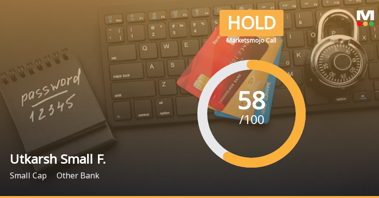 Utkarsh Small Finance Bank Ltd is Rated Hold by MarketsMOJO