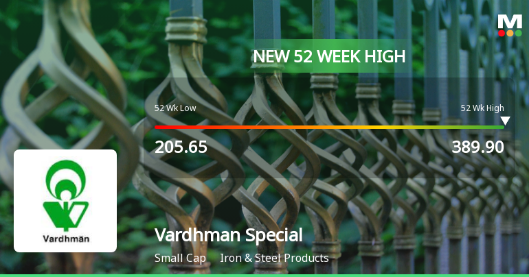 Broad-Based Technical Strength Lifts Vardhman Special Steels Ltd to 52-Week High of Rs 386.45