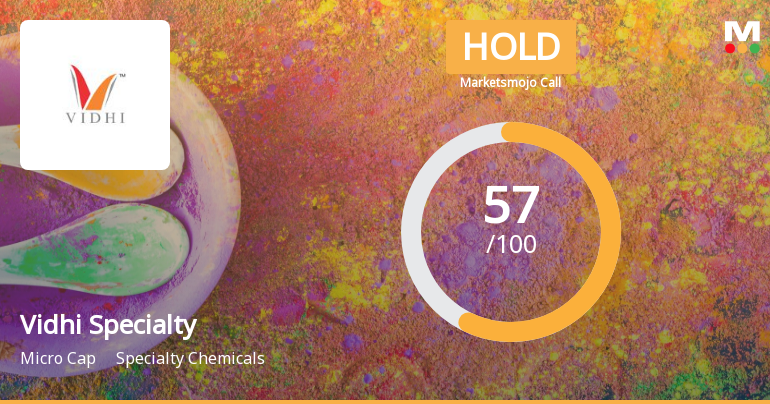 Vidhi Specialty Food Ingredients Ltd is Rated Hold