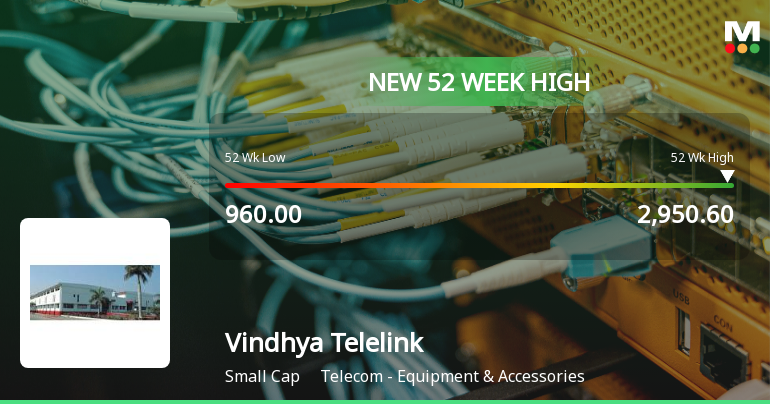 Broad-Based Technical Strength Lifts Vindhya Telelinks Ltd to 52-Week High of Rs 2950.6