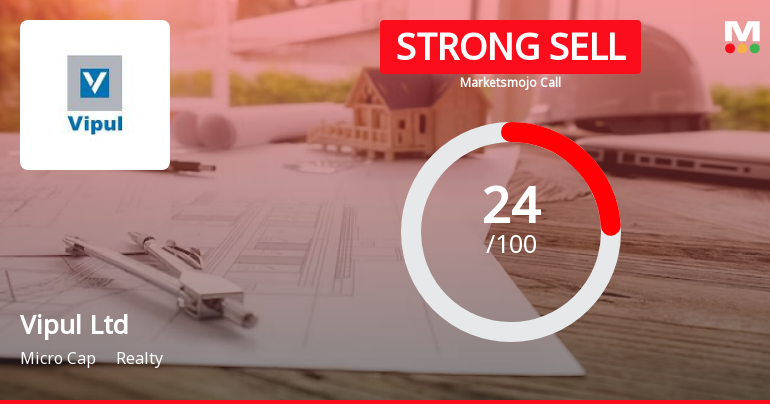 Vipul Ltd is Rated Strong Sell by MarketsMOJO