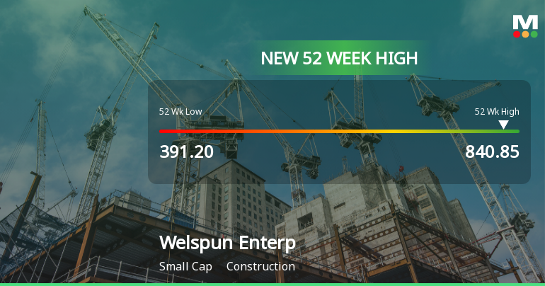 Broad-Based Technical Strength Lifts Welspun Enterprises Ltd to 52-Week High of Rs 840.85