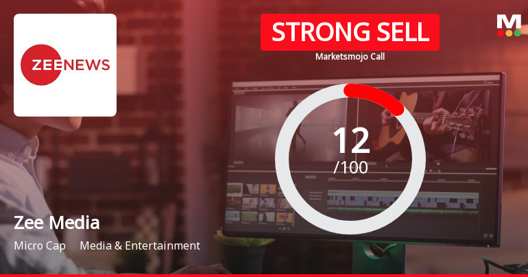 Zee Media Corporation Ltd is Rated Strong Sell