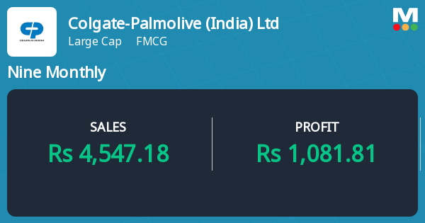 Colgate Stock Colgate-Palmolive (India) Ltd Nine-Monthly Results: Standalone ...